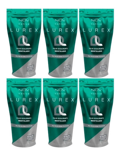 6 Polvos Decolorantes Nov Dl Lurex Mentolado Rapido X 690gr