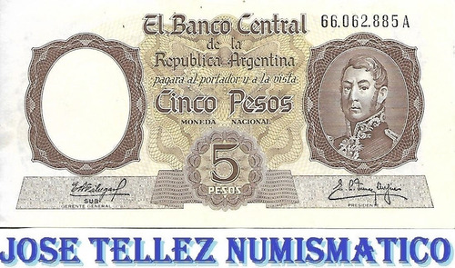 Bottero 1924 $ 5 Moneda Nacional Serie A Ex+ Palermo