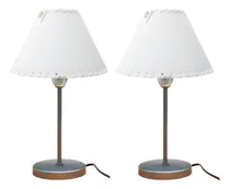 Comprar X 2 Veladores Cosido Lampara Velador Noche Y Pantalla Deco