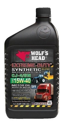 Aceite 15w 40 Semi Sintetico Wolfs Head Americano Gs