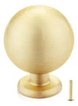 Comprar Juego De 10 Pomos De Latón Macizo, Pomos Redondos Dorados