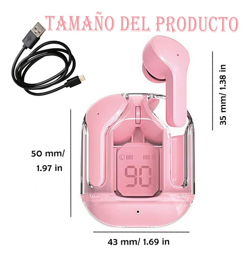 Auricular Audífonos Inalámbricos Bluetooth De In-ear Rosa