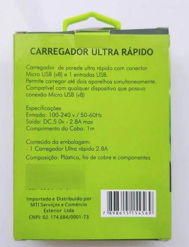 Carregador De Parede Usb Tipo C Com Anatel 2.5a X-cell Ultra