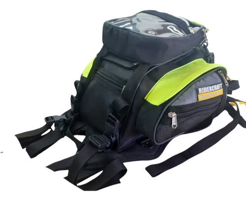 Bolso Tanque & Mochila Tour. Std 18 L. Ridercraft Verde Fluo