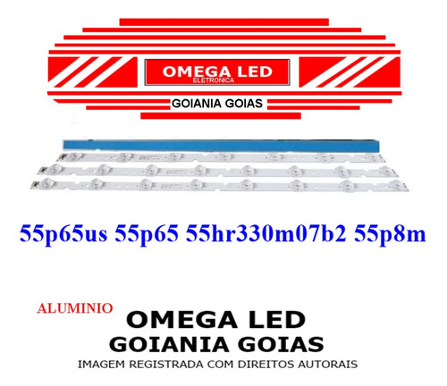 Barras De Tv Led Tv Toshiba 55p65us 55hr330m07b2 4pcs