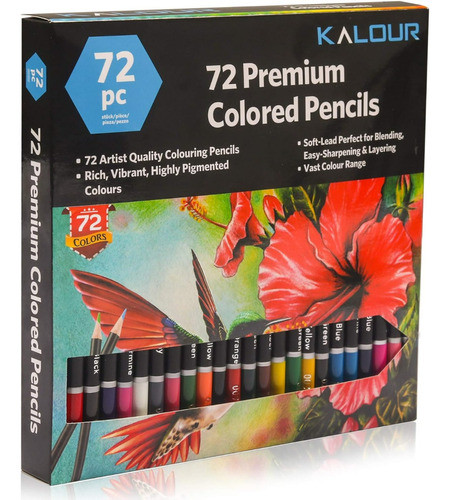 Juego 72 Lapices Colores Arte Dibujo Vibrante