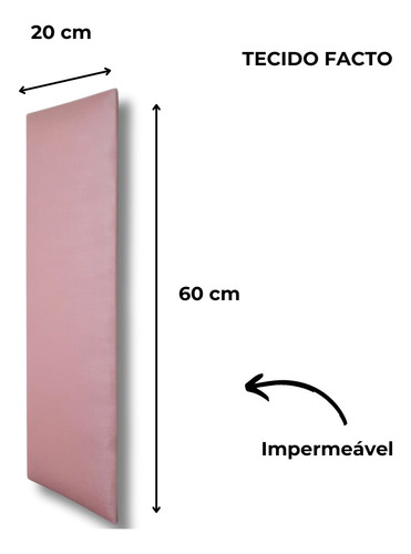 Placas Facto Dunas 20x60 Decoração Em L Solteiro Adesiva Cor Rosa Facto