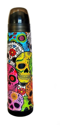 Termo Acero Inoxidable Lumilagro Luminox 1 Litro Calaveras