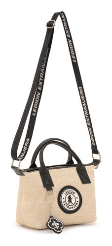 Bandolera Mónaco Rafia Negro