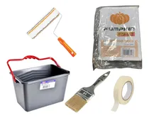 Comprar Nilon 4x5m+cinta De Papel + Rodillo 23cm+bandeja Roma+pincel