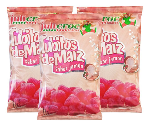 Tubitos De Maiz Sabor Jamon Julicroc Sin Tacc 65g Pack X3