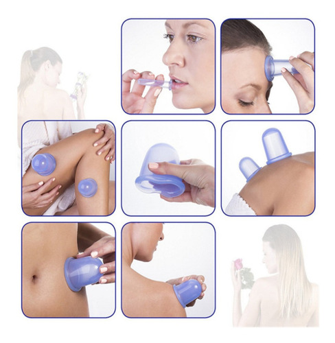 7 Tazas De Silicona Anticelulitis Facial De Vacío