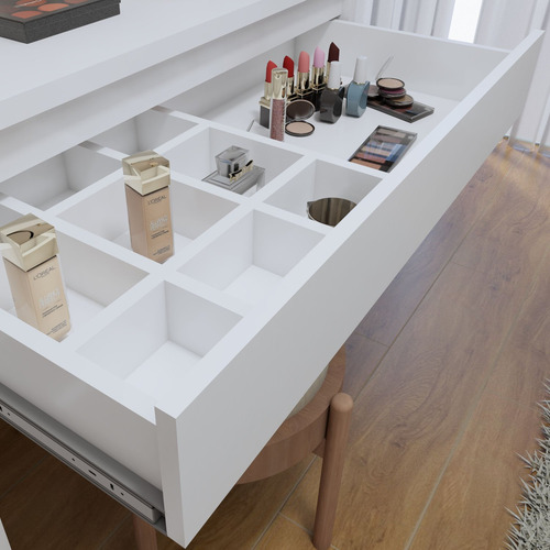 Penteadeira Camarim 100% Mdf 184 X 136cm Anne Wt