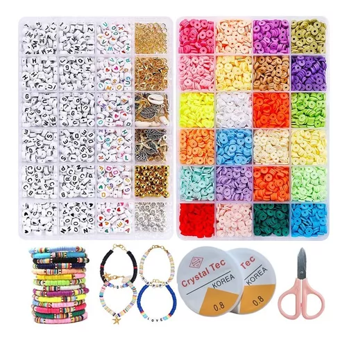 Kits Para Cuentas De Bisutería Cuentas Para Pulseras 7000pcs