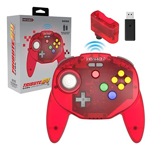 Controlador Inalámbrico Retro-bit Tribute 64 De 2.4 Ghz Para