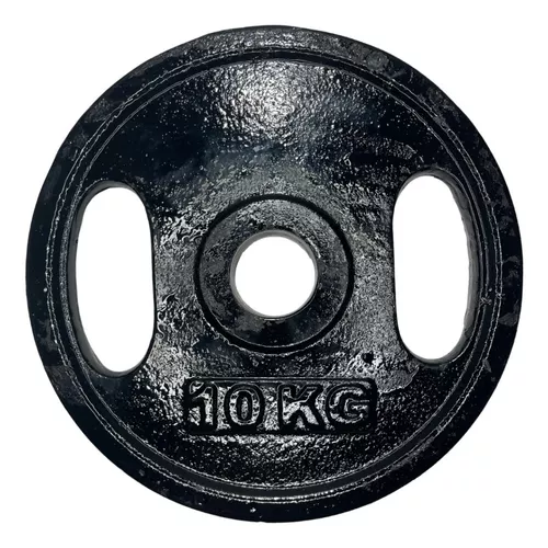 Disco Olímpico 10kg 50mm Fundición C/agarres Pesa Gym Brest