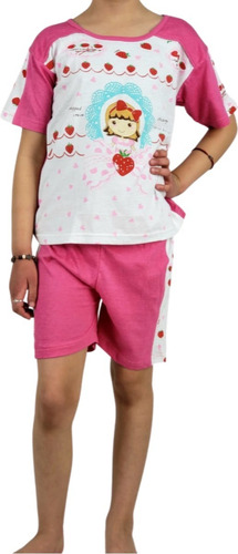 Pijama Niña Verano. Polera Y Short. 100% Algodón.o549