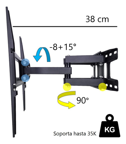 Soporte Móvil Tv 42 A 65 Pulgadas