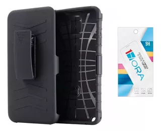 Combo Funda Uso Rudo Alcatel 5011 / A3 Plus / Huella + Mica