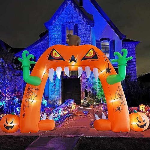 Decoraciones De Halloween Arco De Calabaza Iluminada De...