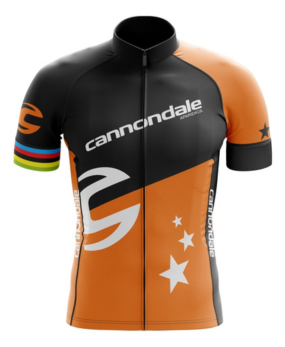 Jersey Ciclismo Apariencia Cannondale Vintage Naranja Negro