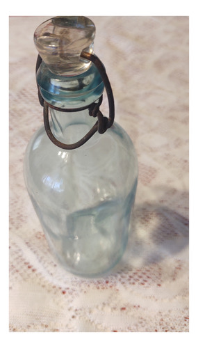 Botella De Vidrio Antigua Con Tapon A Resorte. Año 1920 (Usado)