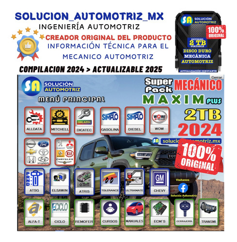 Pack Mecánico Maxim 2tb Software Diagramas Eléctricos Autos