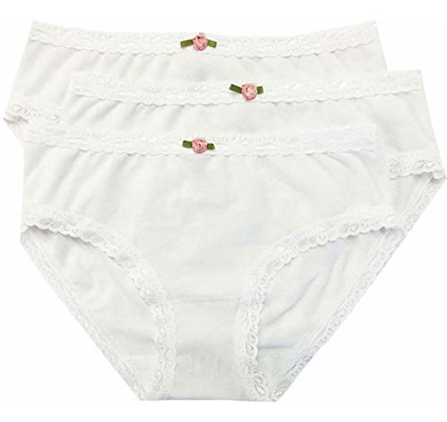 Esme Little Girl S 3pcs Panty Pack - All White