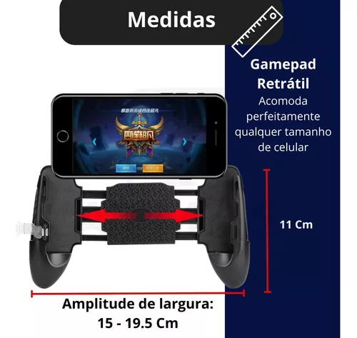 Game Pad Freefire Mobile Analógico Direcional Ios Android