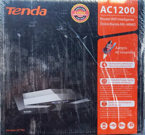 Tenda Ac10u Router Ac1200 Dual Band Mu-mimo (Usado)