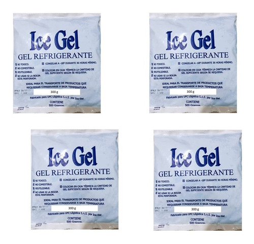 Gel Refrigerante X 4 Unidades + Obsequio Nevera 5l