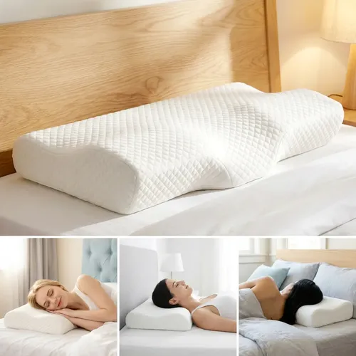 Travesseiro Cervical Ortopédico 60x35cm Antibacteriano Relax