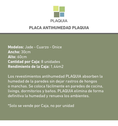Imagen 9 de 10 de Placas Antihumedad Plaquia Envios A Todo Buenos Aires