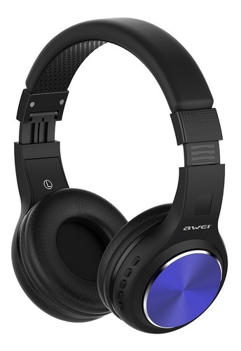 Manos Libres Y Audifono Bt Plegable Ranura Sd Awei A600bl Bl