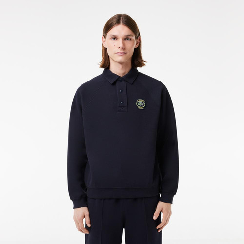 Polerón Lacoste Sh7881 Hombre Negro