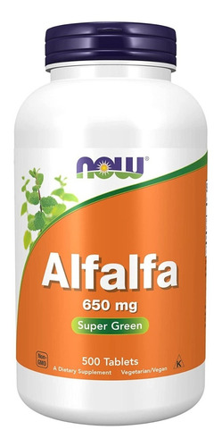 Alfalfa 650mg 500tabls - Now - Unidad a $602