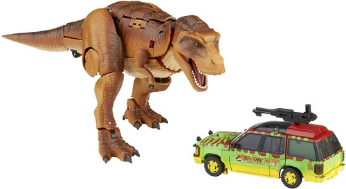 Figura Transformers Generacions Jurassic Park Rex & Autobot