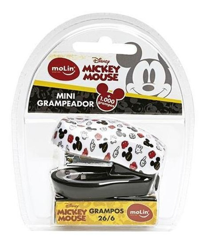 Mini Grampeador - Molin - Mickey Mouse + 1000 Grampos Cor Outro
