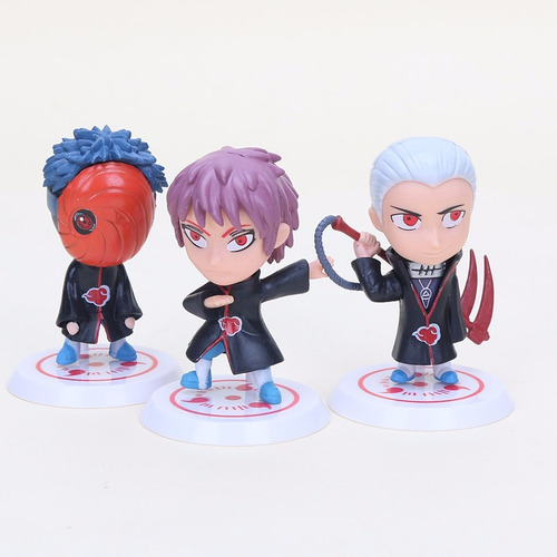 Kit 11 Action Figure Bonecos Naruto Hidan Madara Akatsuki