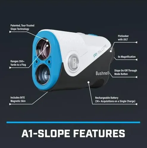 Telêmetro De Golfe Bushnell A1-slope 6x Com Ampliação Usb-c
