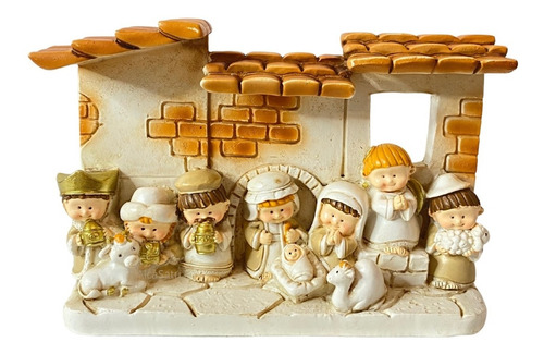 Pesebre Italiano Infantil Niño Jesús Navidad 10x14cm Italy