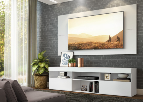 Imagen 3 de 6 de Rack Con Panel California Para Tv Hasta De 65 Pulgadas Blanc