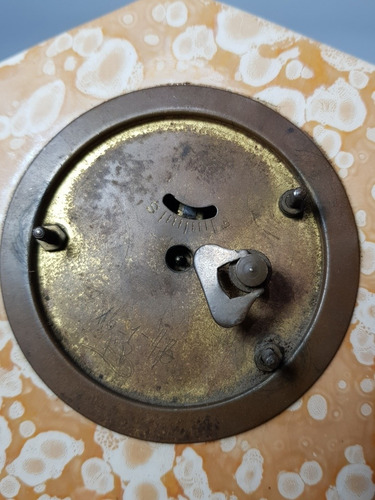 Imagen 6 de 8 de Antiguo Reloj Art Deco San Juan Cerámica Bronce Mag 56867