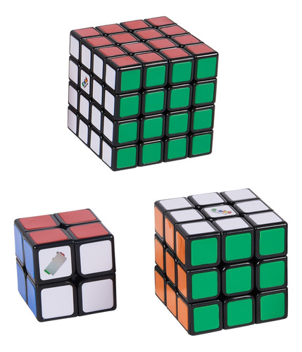 Rubik's, Tiled Trio Bundle 2x2 Mini 3x3 Cube 4x4 Master 3d P