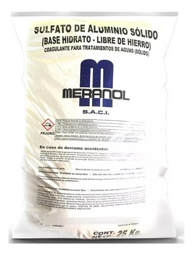 Sulfato De Aluminio X 5 Kg Clarificador Decantador Piletas