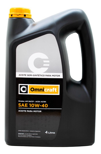 Aceite 10w40 Omnicraft X 4 Lts Semi Sintético Ford