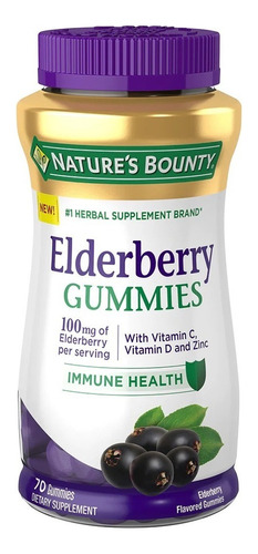 Natures Bounty Gomitas De Saúco Apoyo Inmunológico 70 Piezas