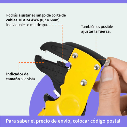 Pinza Pela Cable Alicate Automatico Hogar Reparaciones
