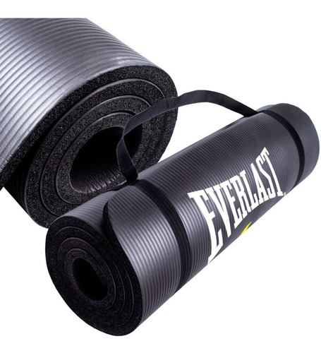 Colchoneta Everlast Yogamat Pilates Gimnasia 10mm - El Rey Color Negro