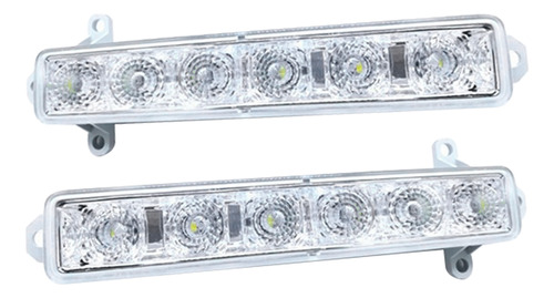 Lámpara Drl De 6 Led Para Coche, Luz Diurna, Lente Transpare